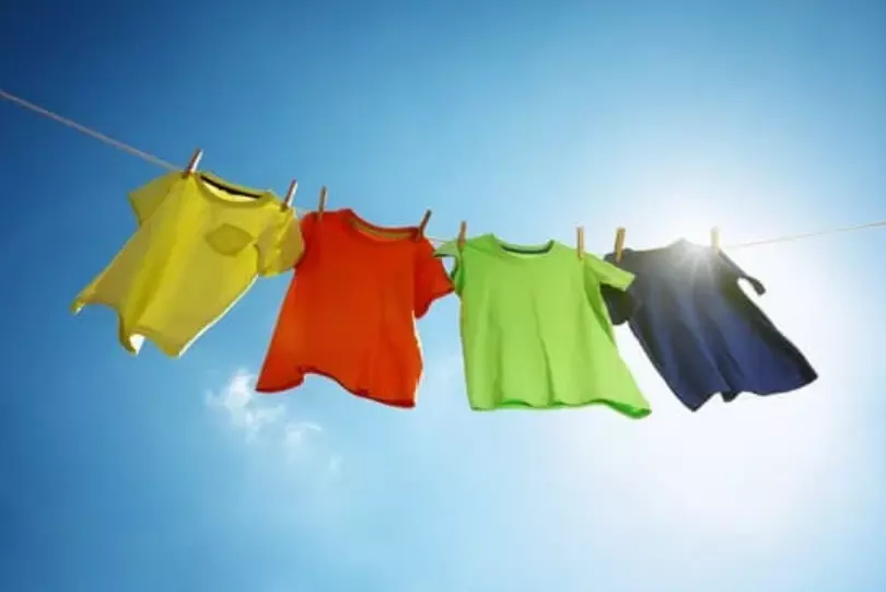 Hanging Camping clothes to dry