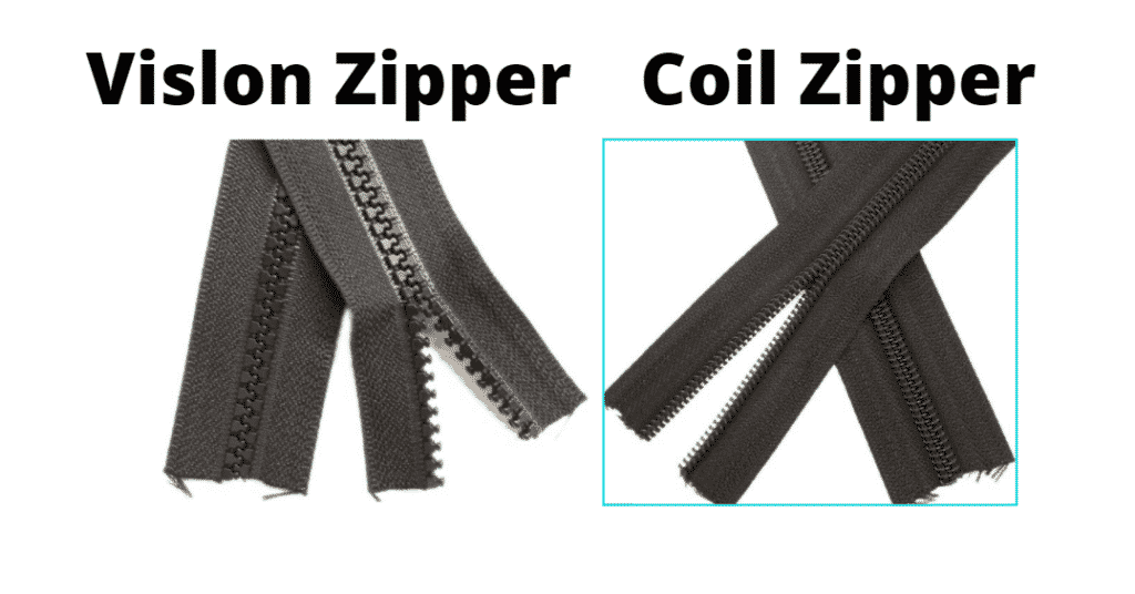 Vislon and coil backpack zippers