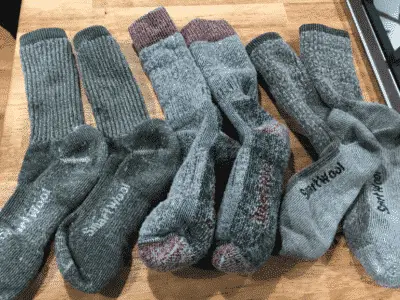 Take 3 pairs of socks backpacking