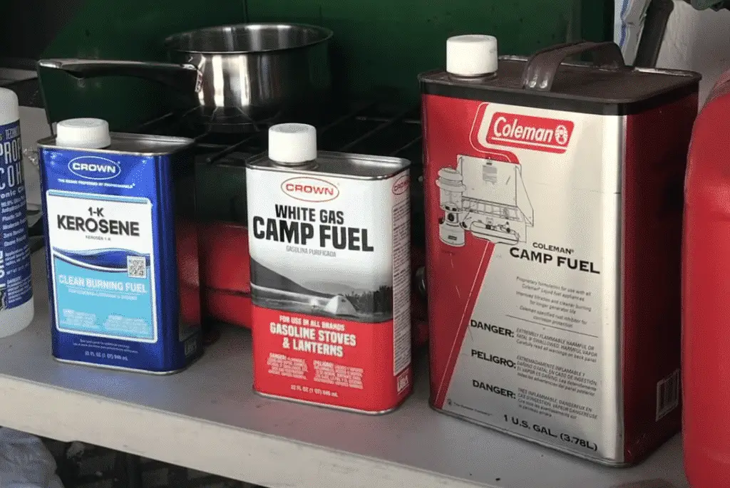 Coleman Fuel, White Gas, and Kerosene Side by side
