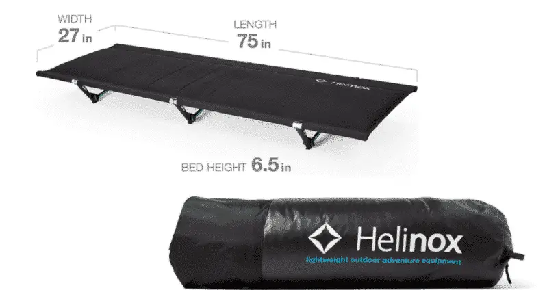Helinox Insulated Ultralight backpacking cot 