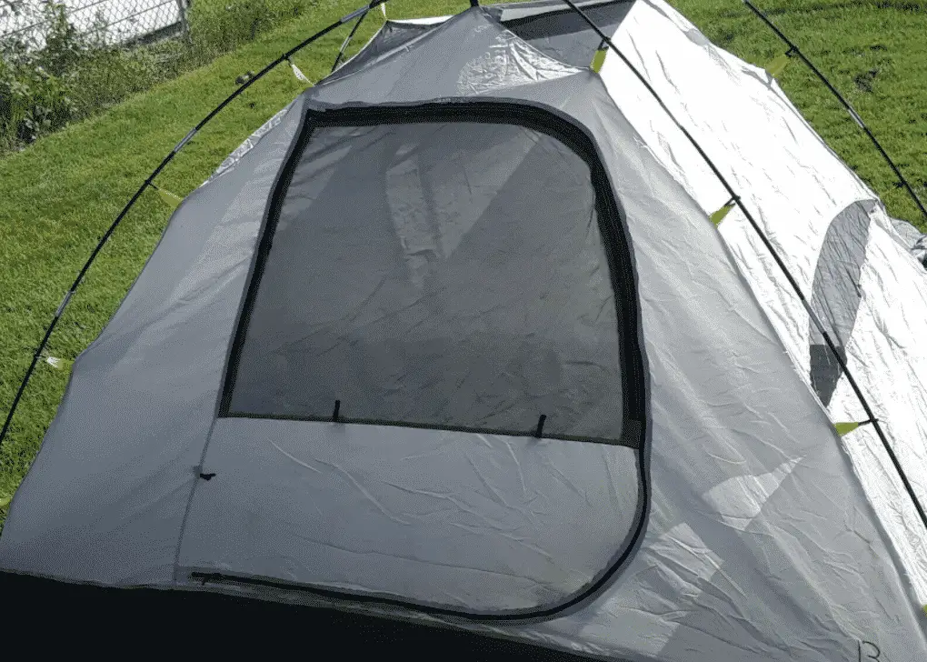 Open tent doors and windows to cool a hot tent