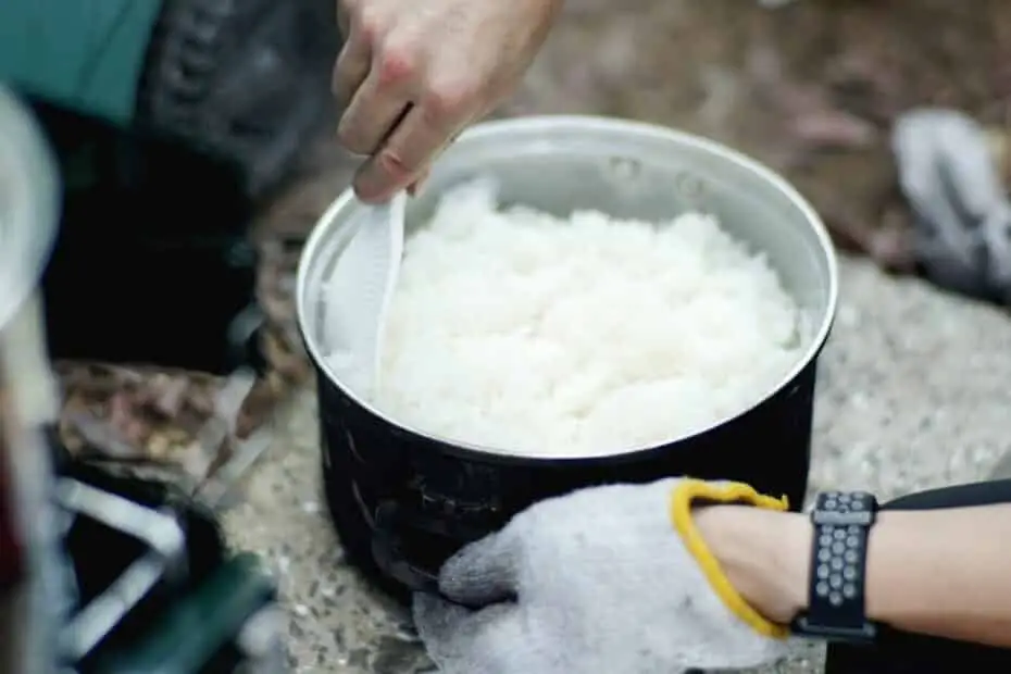 how to cook camping rice