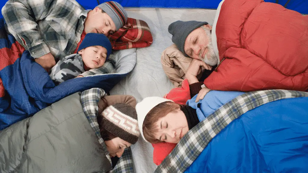 Wear warm pajamas so you're more comfortable sleeping in your tent.